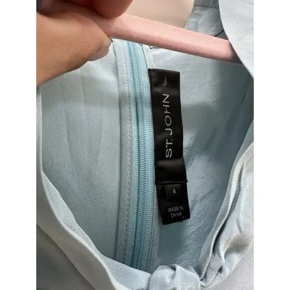 St. John 100% Silk Blouse Sleeveless Tank Top Women’s Shirt Size 6 - Picture 6 of 7